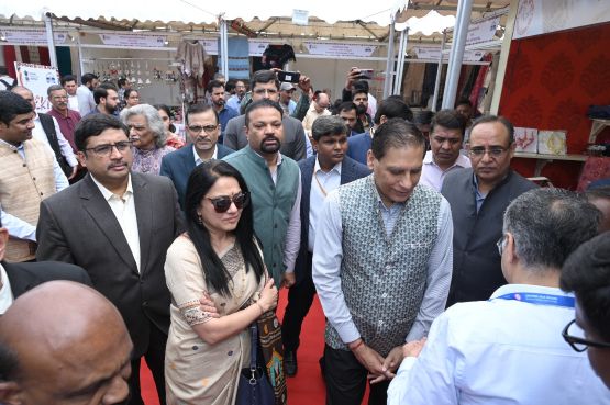 Visit to Exhibition Pavilion, EKTA Event Shimla on 19/05/2025 by Hon'ble Chief Guest and Senior Officers of Ministry of Textiles in presence of Secretary, National Jute Board